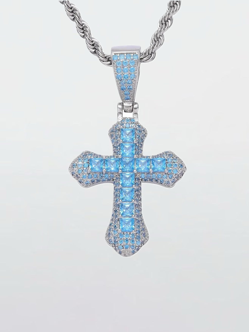 Azure Cross Pendant