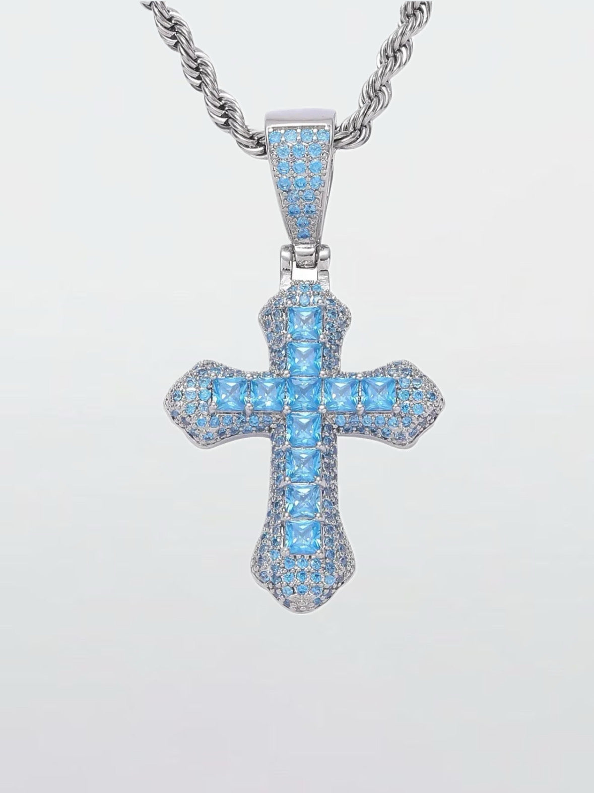 Azure Cross Pendant