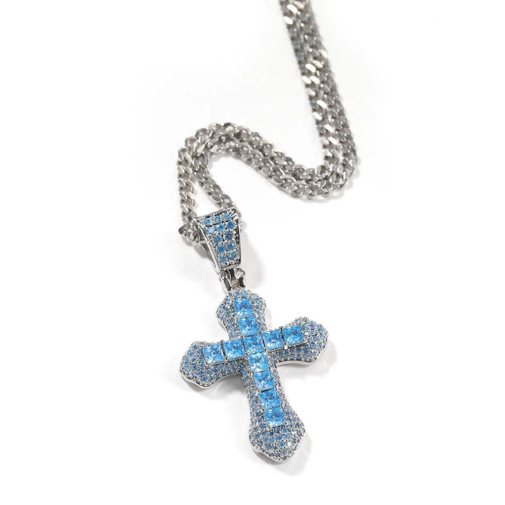 Azure Cross Pendant